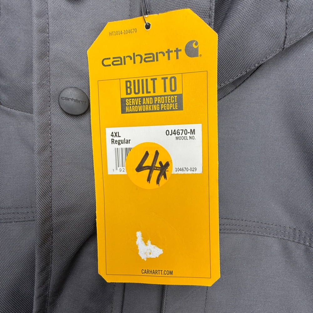 Carhartt Storm Defender Loose Fit Jacket Mens 4XL Grey OJ4670-M Fall 2022 - Picture 4 of 16